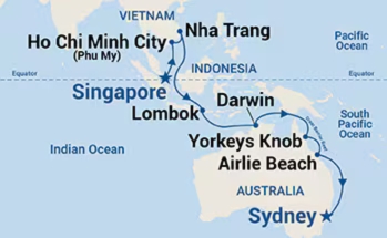 Princess Cruises Asia and Australia Discovery Map