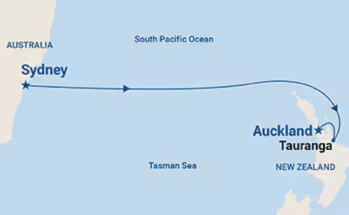 Princess Cruises Australia 2026 Seacation Map