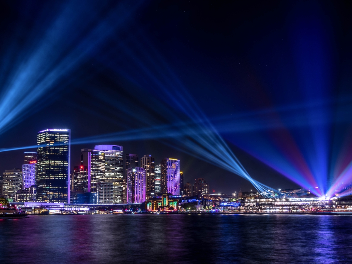 Vivid Sydney from water